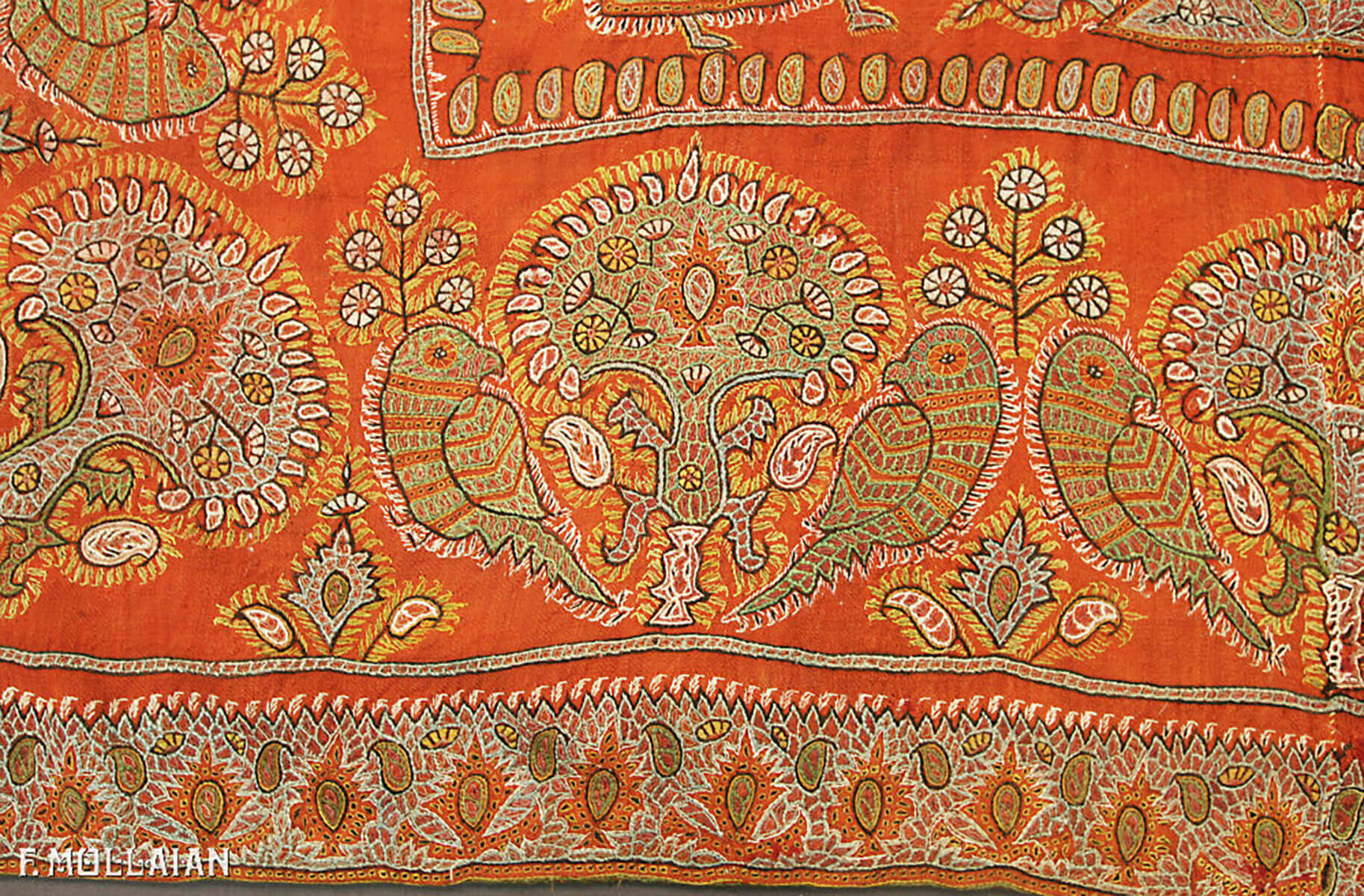 Textil Persia Antiguo Kerman n°:47344359
